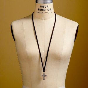 Sundance Mountain Spirits Sterling Silver Cross Pendant Necklace